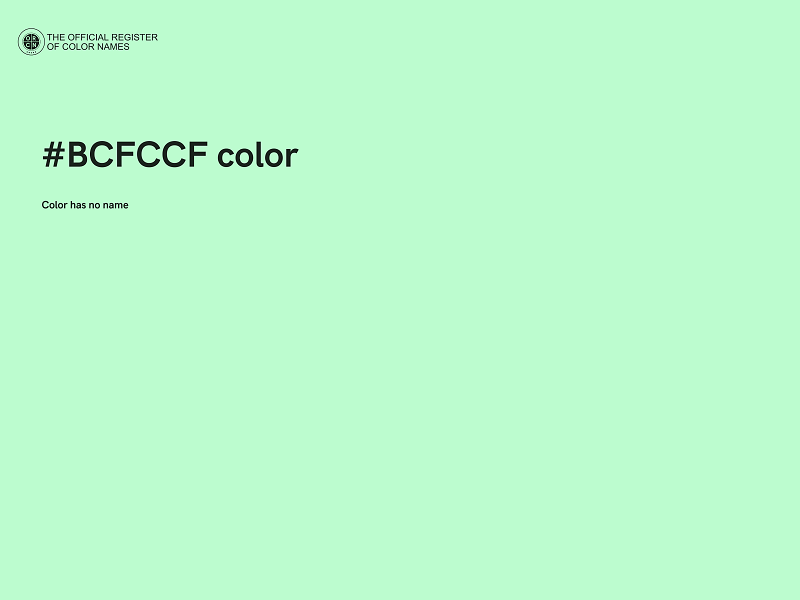 #BCFCCF color image