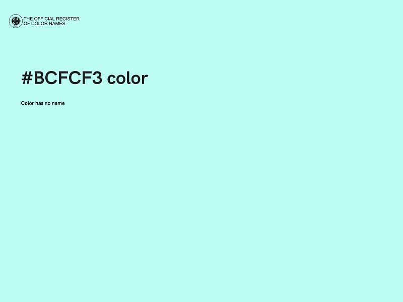 #BCFCF3 color image