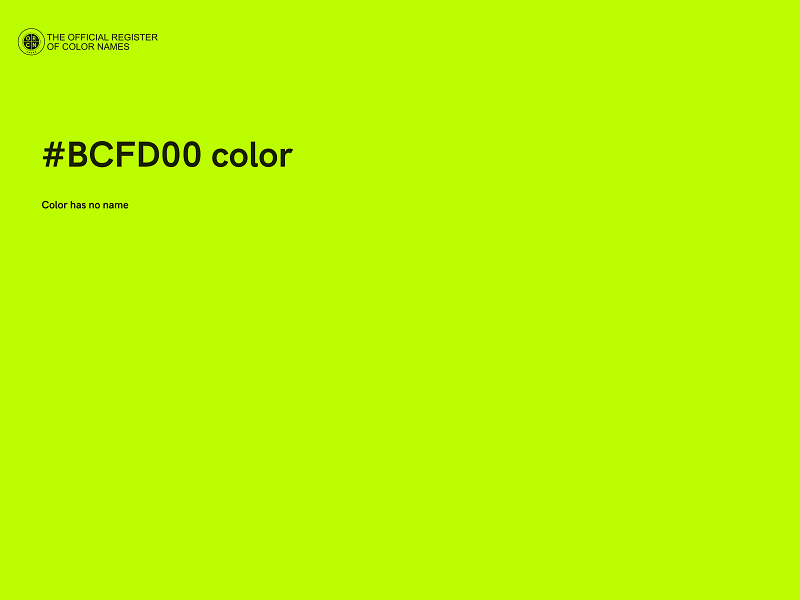 #BCFD00 color image