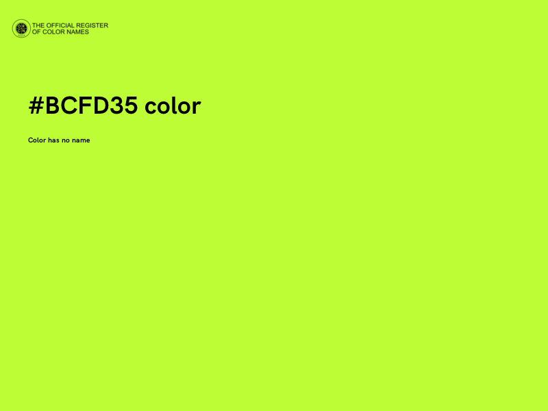 #BCFD35 color image