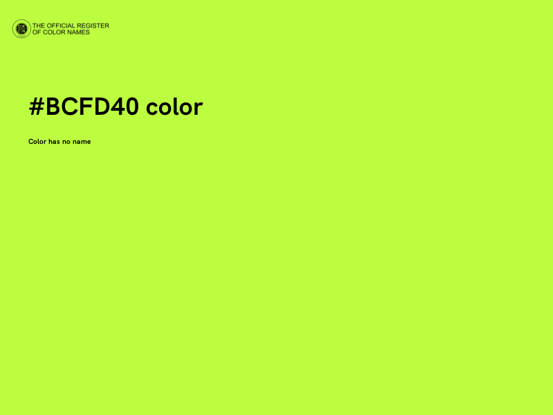 #BCFD40 color image