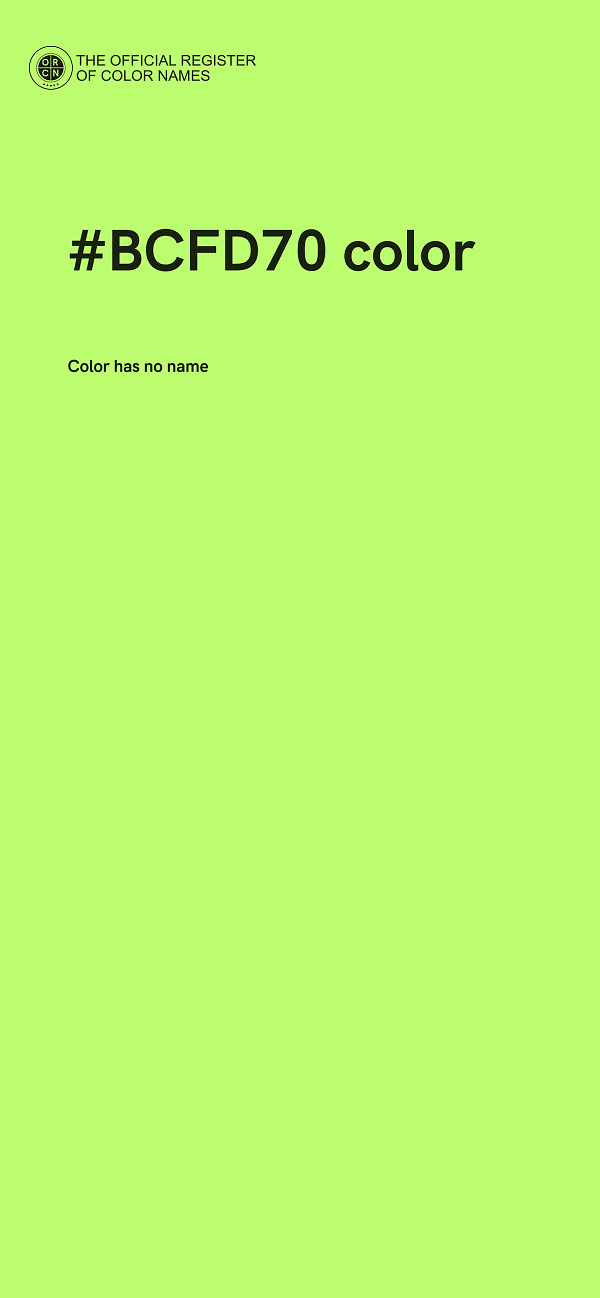 #BCFD70 color image