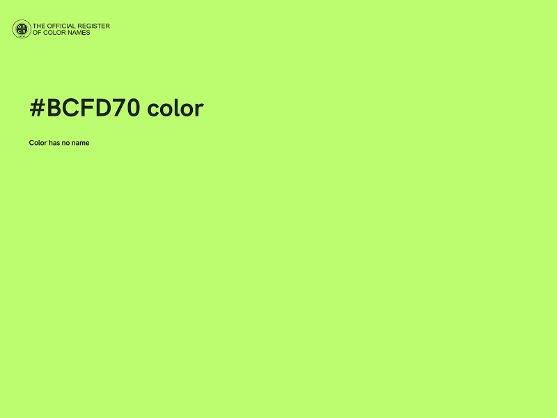 #BCFD70 color image