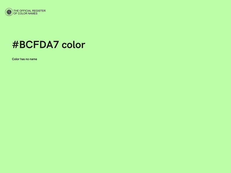 #BCFDA7 color image