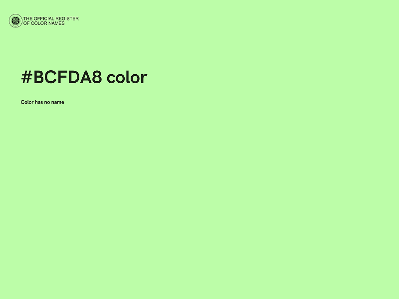 #BCFDA8 color image