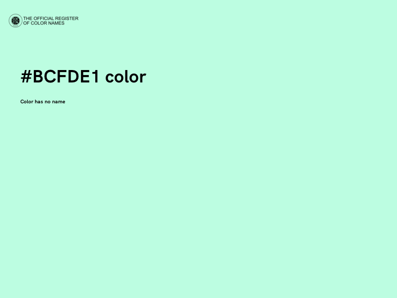 #BCFDE1 color image