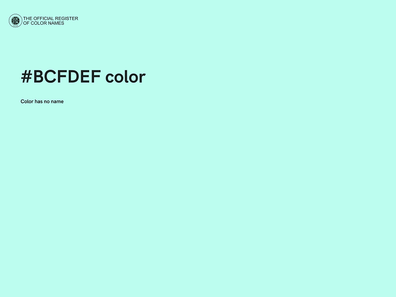 #BCFDEF color image