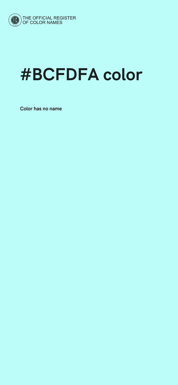 #BCFDFA color image