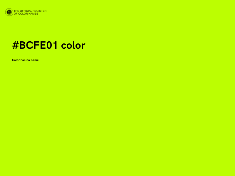 #BCFE01 color image