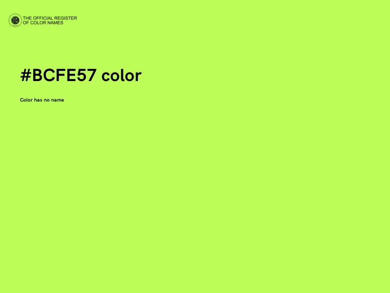 #BCFE57 color image