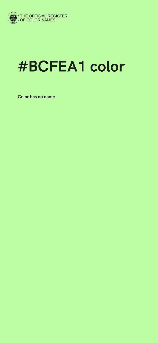 #BCFEA1 color image
