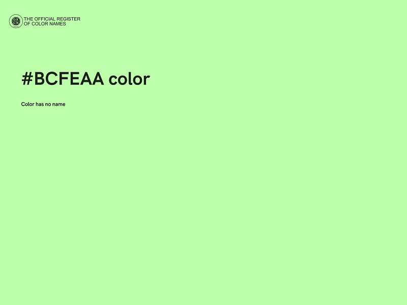 #BCFEAA color image