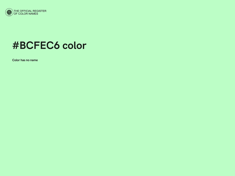 #BCFEC6 color image