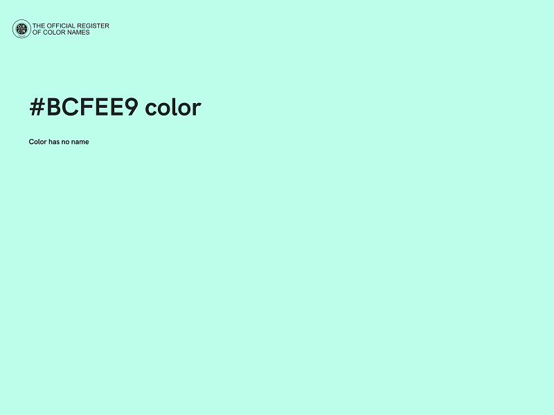 #BCFEE9 color image