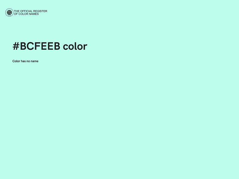 #BCFEEB color image