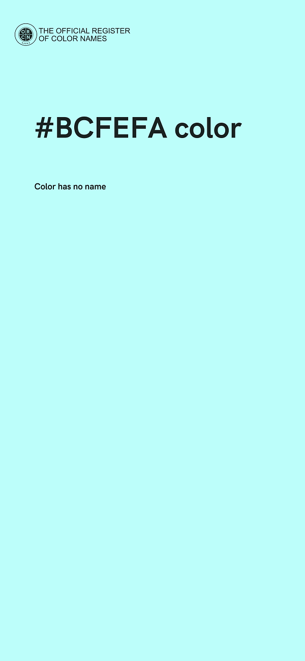 #BCFEFA color image
