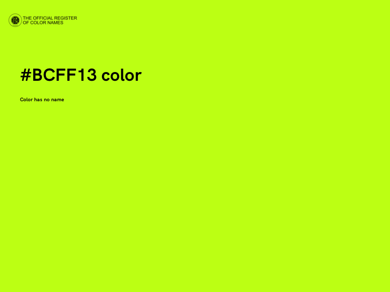 #BCFF13 color image