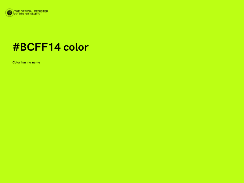 #BCFF14 color image