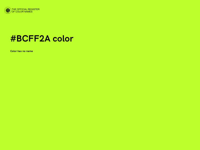 #BCFF2A color image