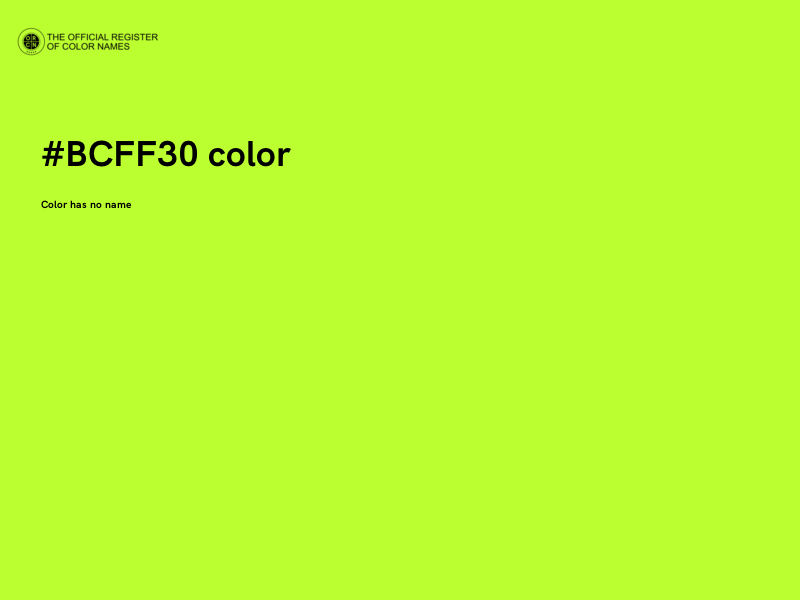 #BCFF30 color image