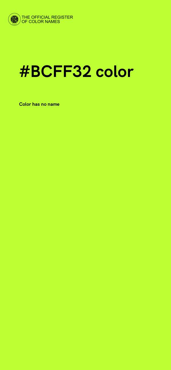 #BCFF32 color image