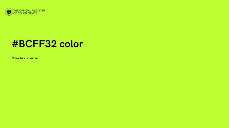 #BCFF32 color image