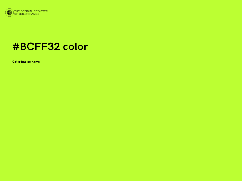 #BCFF32 color image