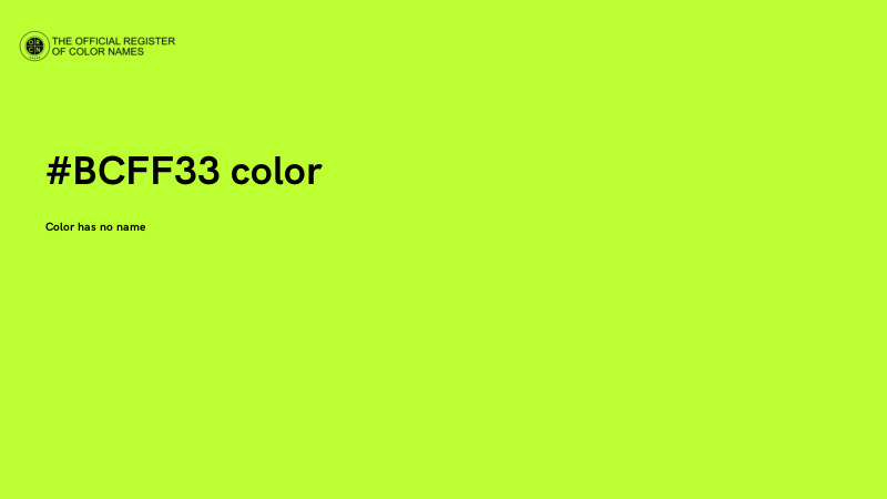 #BCFF33 color image