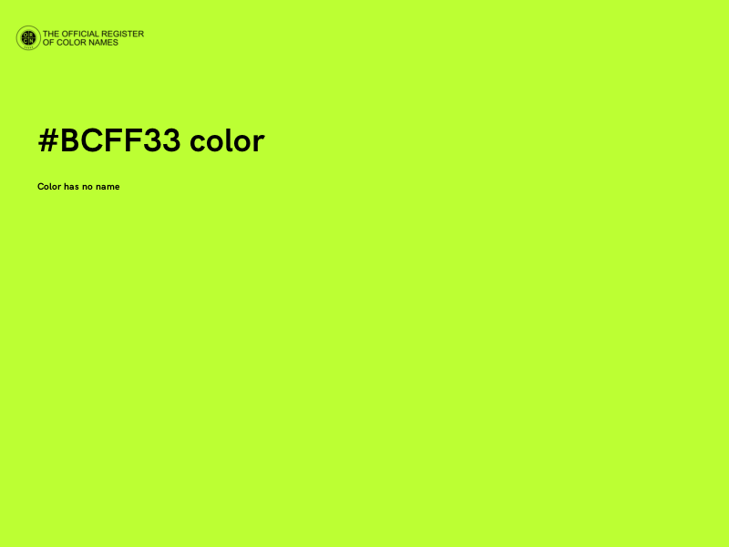 #BCFF33 color image