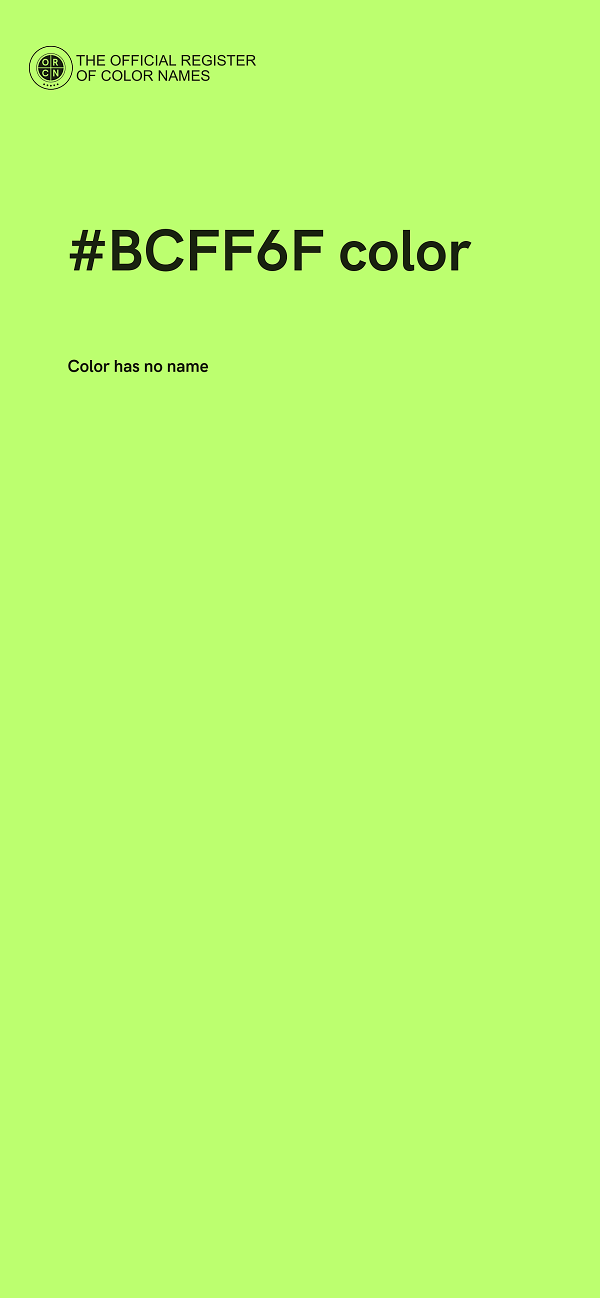 #BCFF6F color image