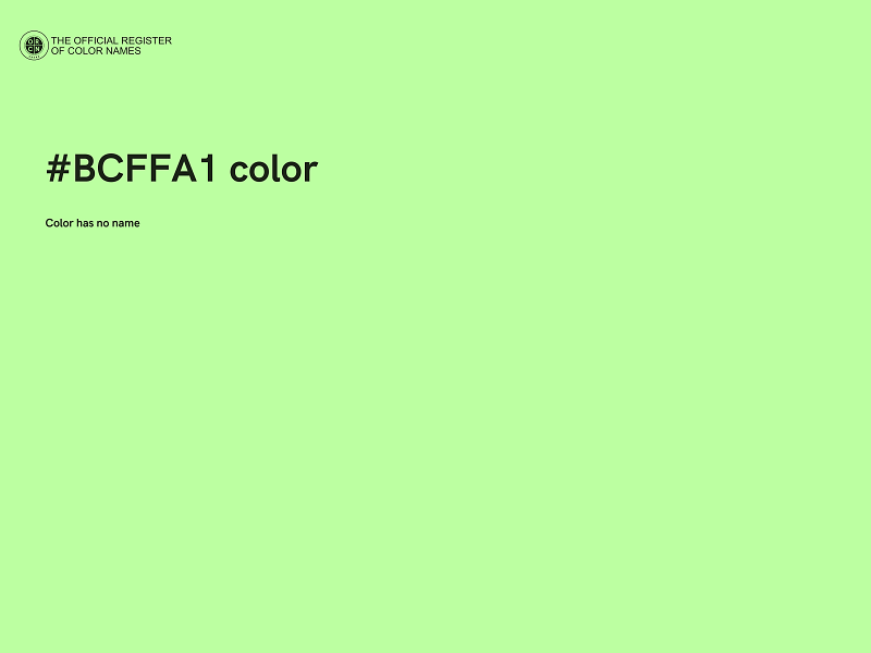 #BCFFA1 color image