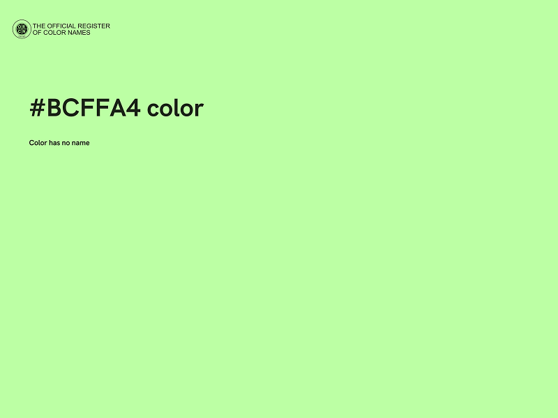 #BCFFA4 color image