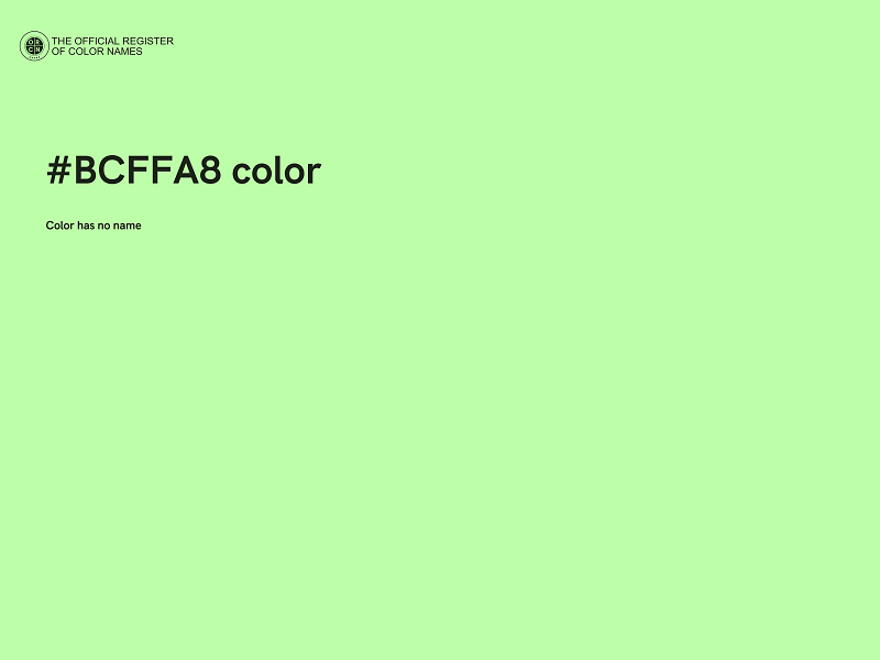 #BCFFA8 color image