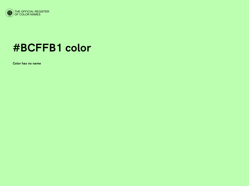 #BCFFB1 color image