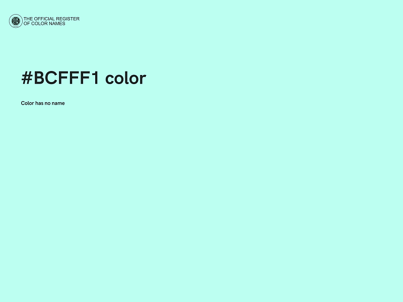 #BCFFF1 color image