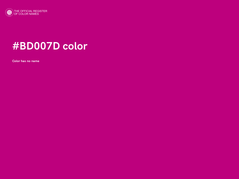 #BD007D color image