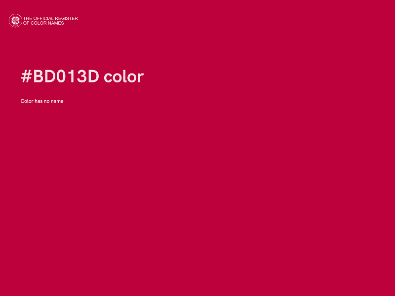 #BD013D color image
