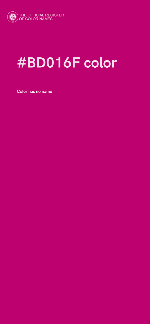#BD016F color image