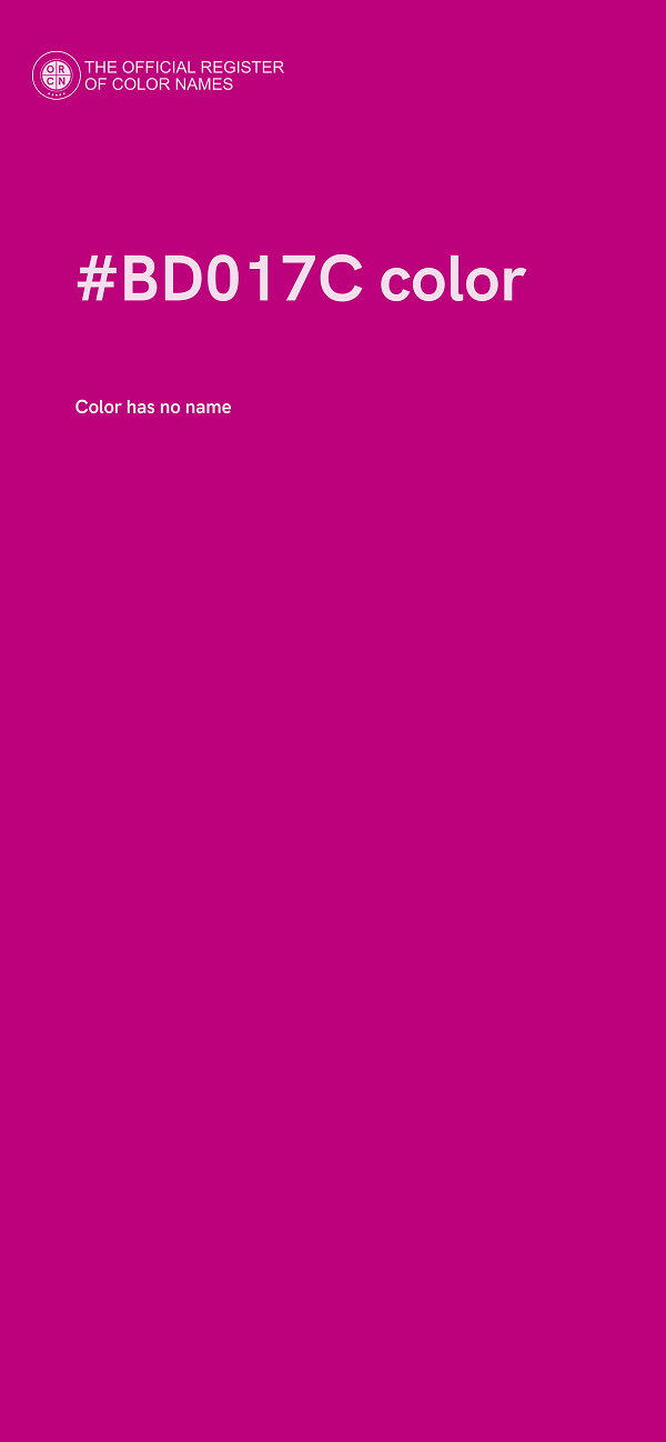 #BD017C color image