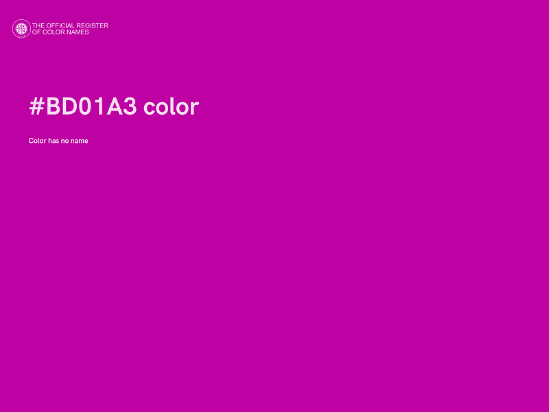 #BD01A3 color image