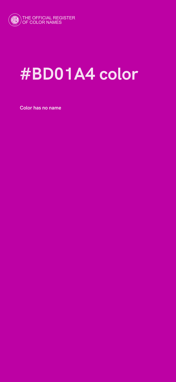 #BD01A4 color image