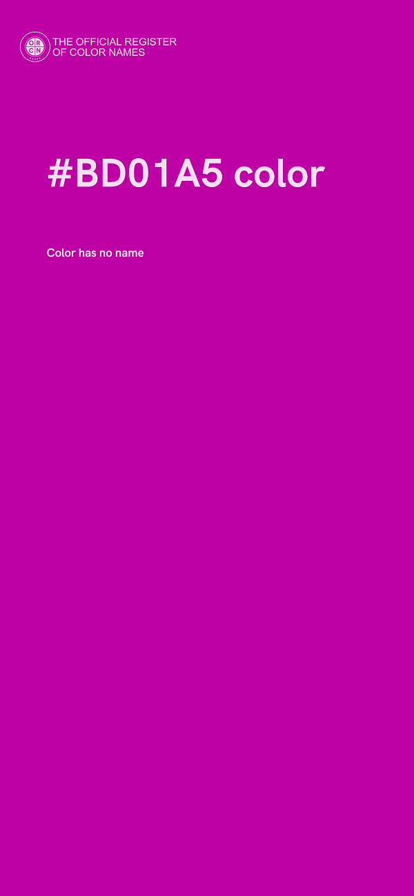 #BD01A5 color image