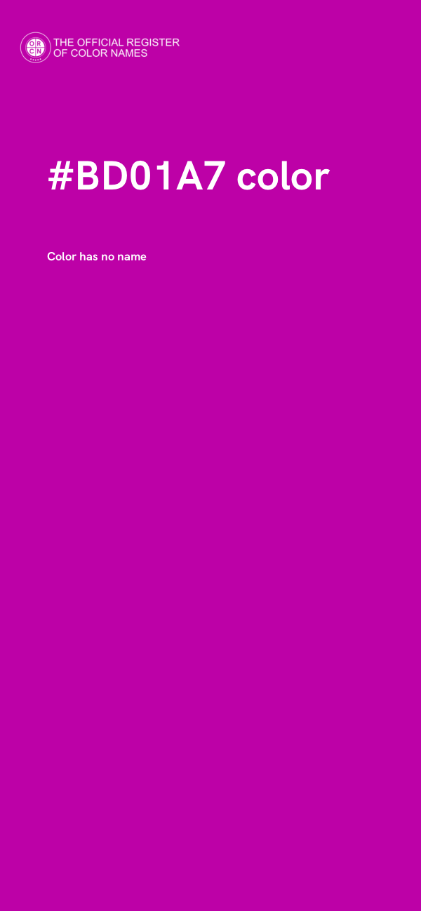 #BD01A7 color image