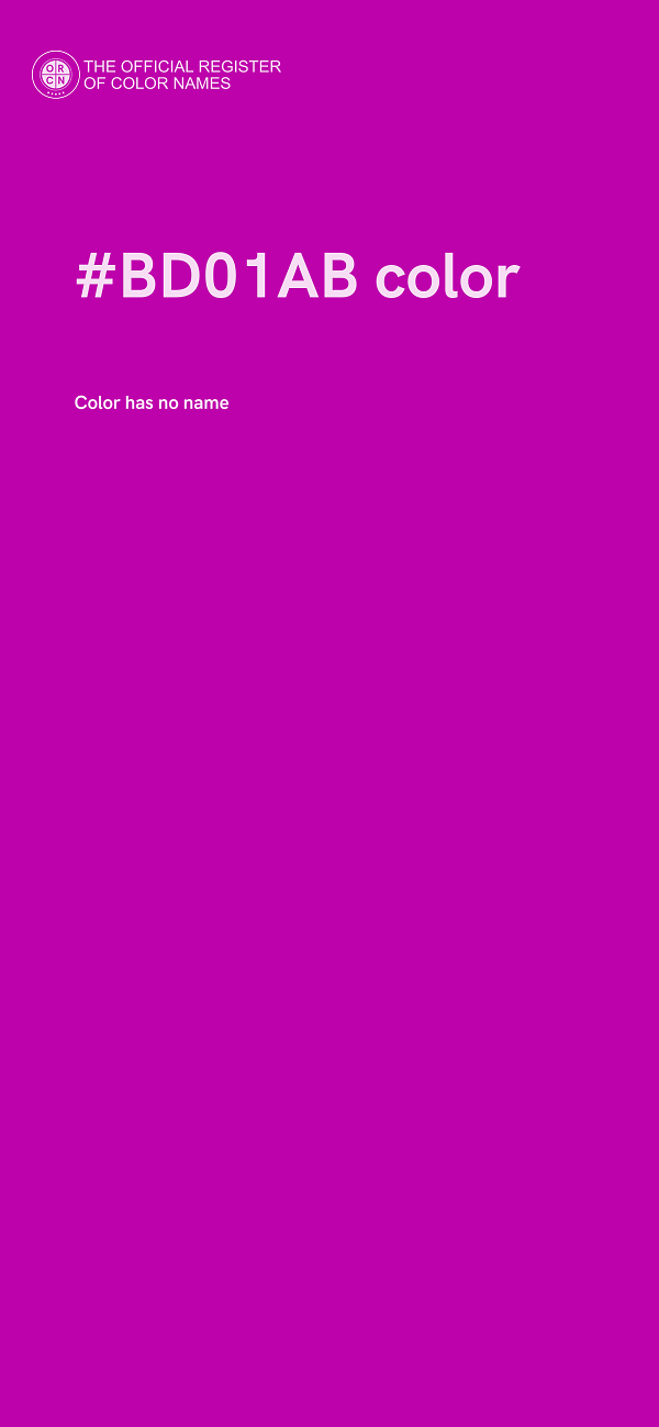 #BD01AB color image