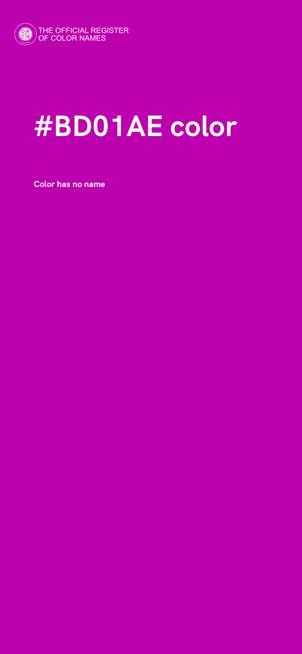 #BD01AE color image