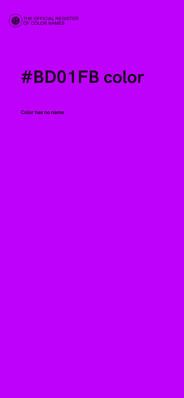 #BD01FB color image