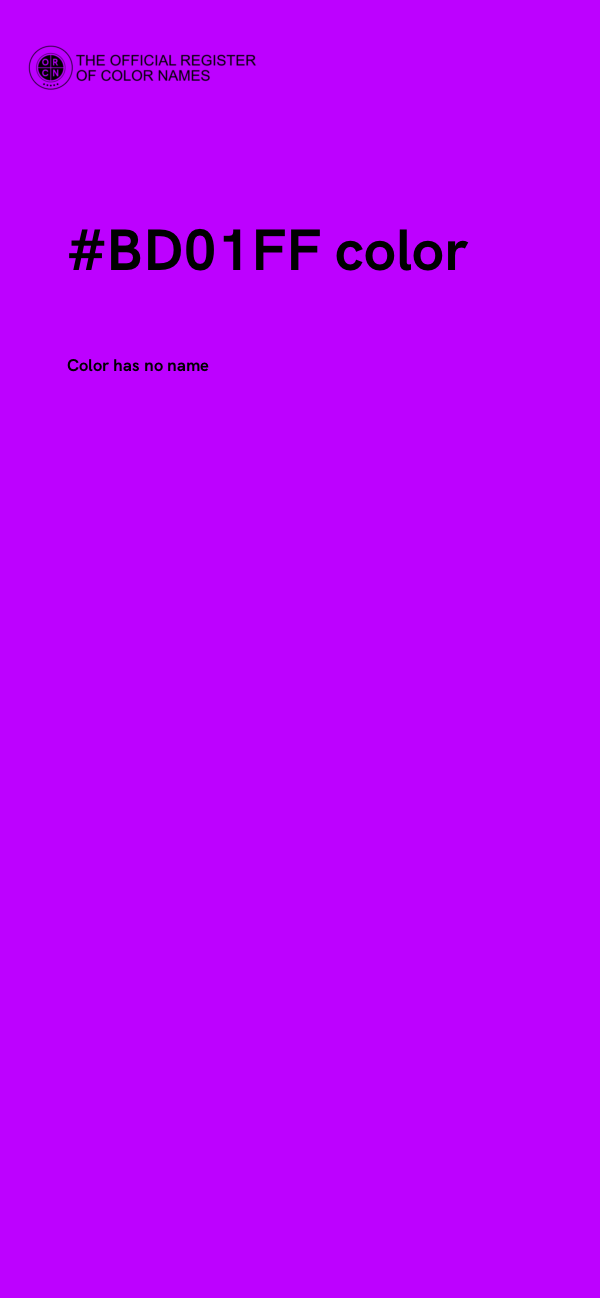 #BD01FF color image