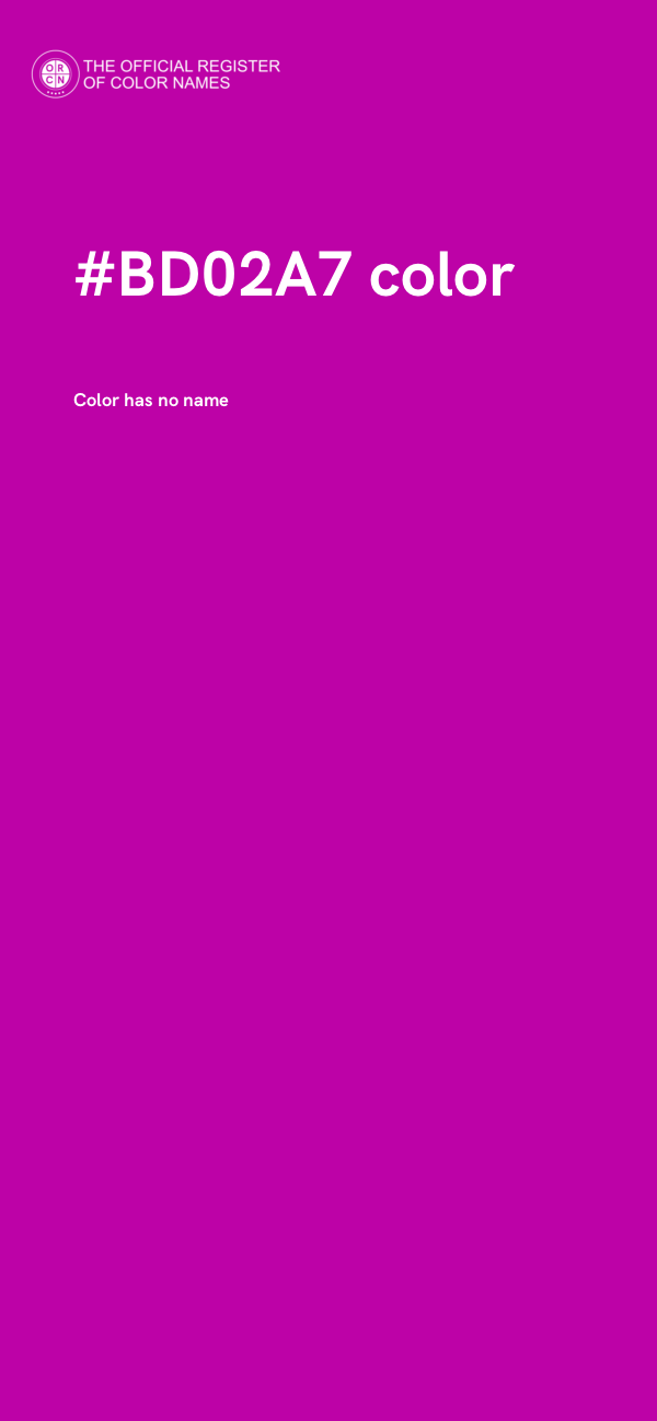 #BD02A7 color image