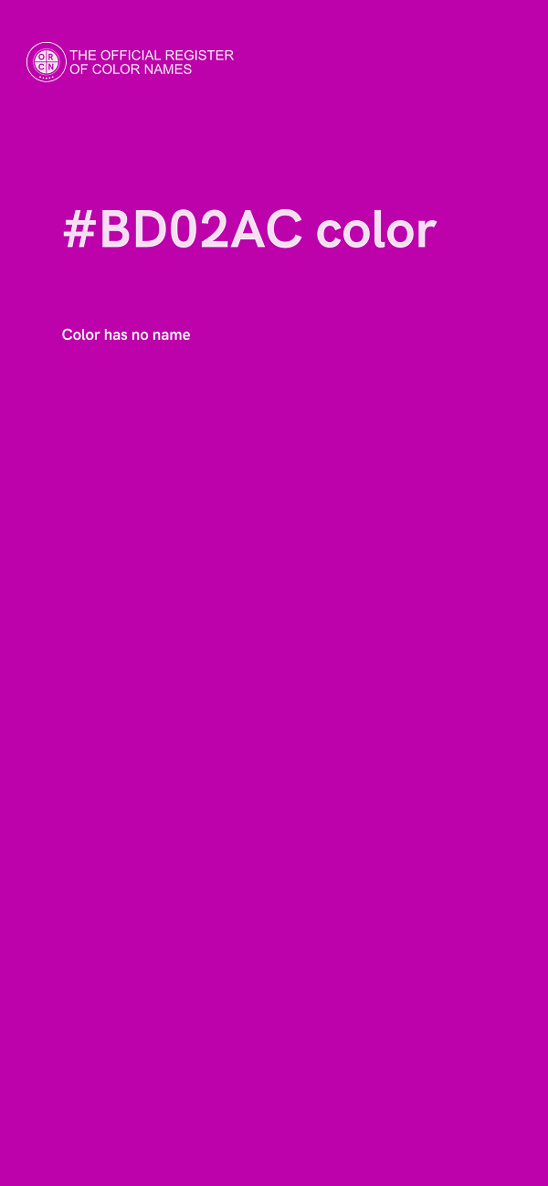 #BD02AC color image