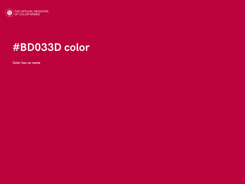 #BD033D color image